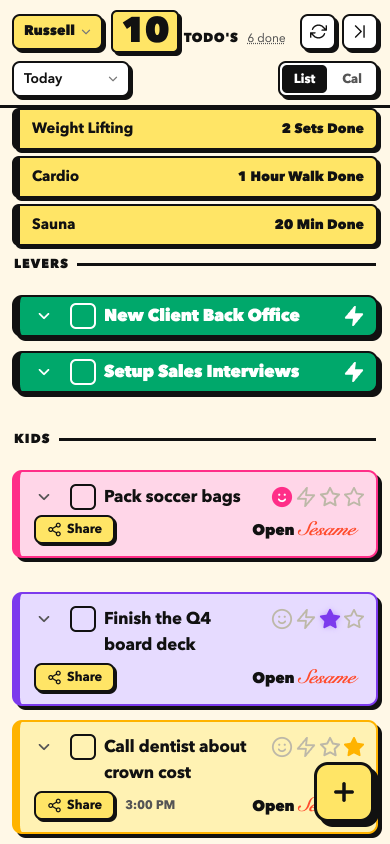 Bold Blocks on a phone