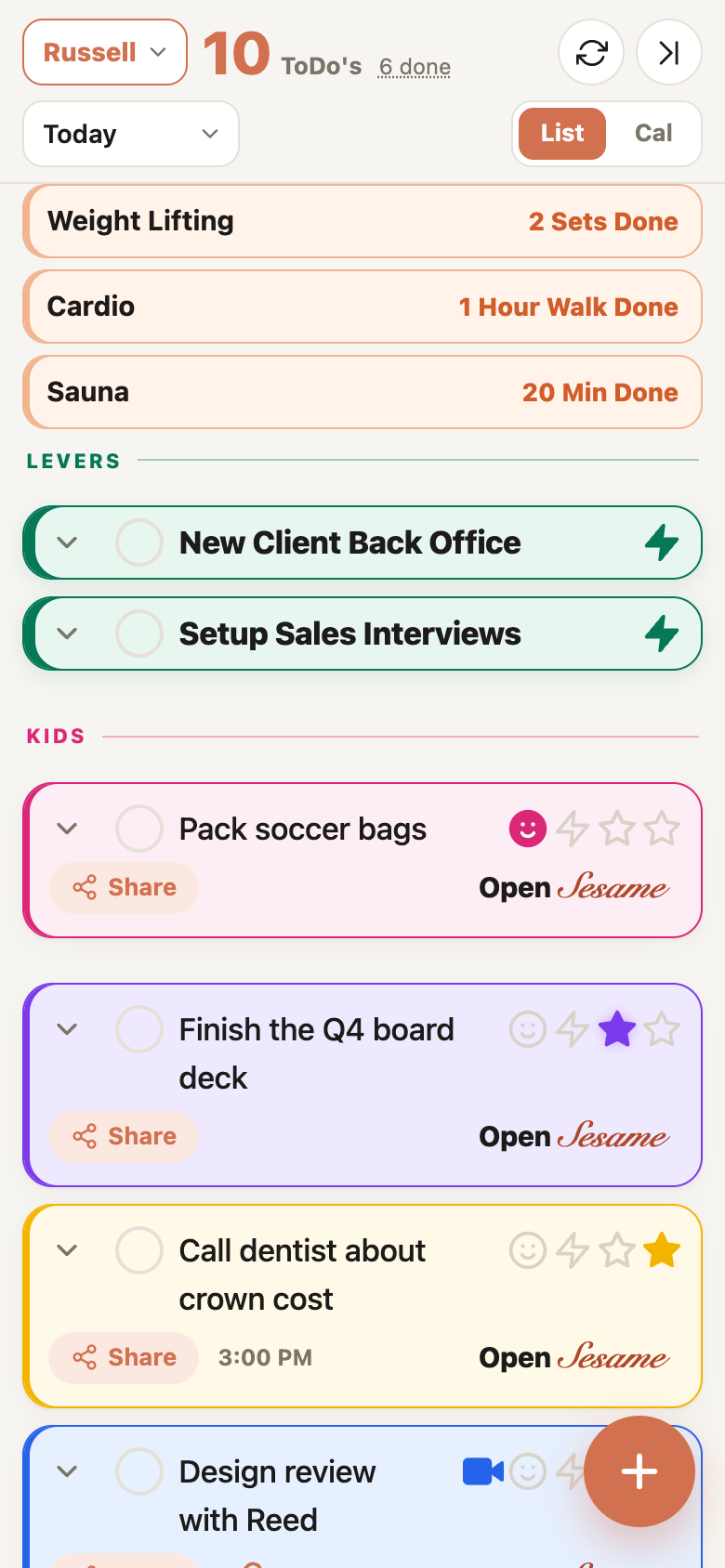 Clean Slate on a phone