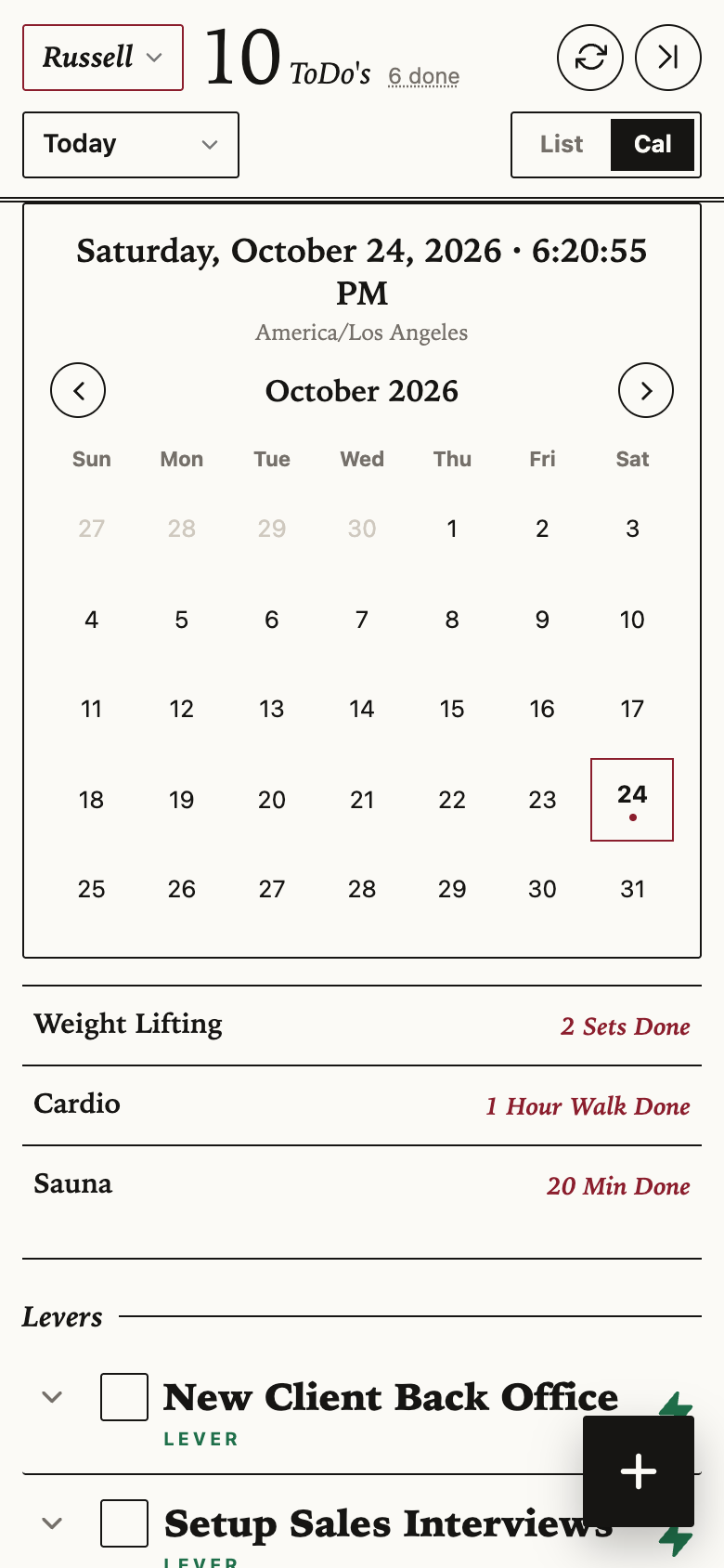 Calendar